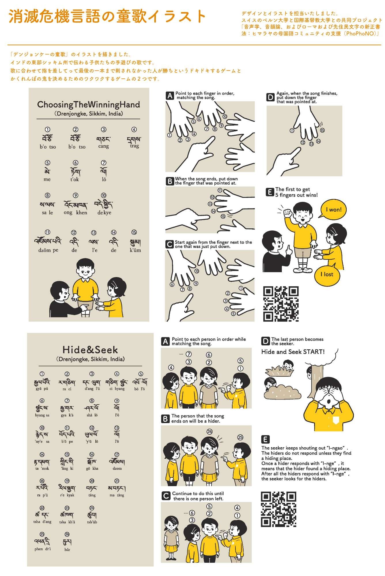 消滅危機言語の童歌イラスト フクイヒロシ Genseki ゲンセキ