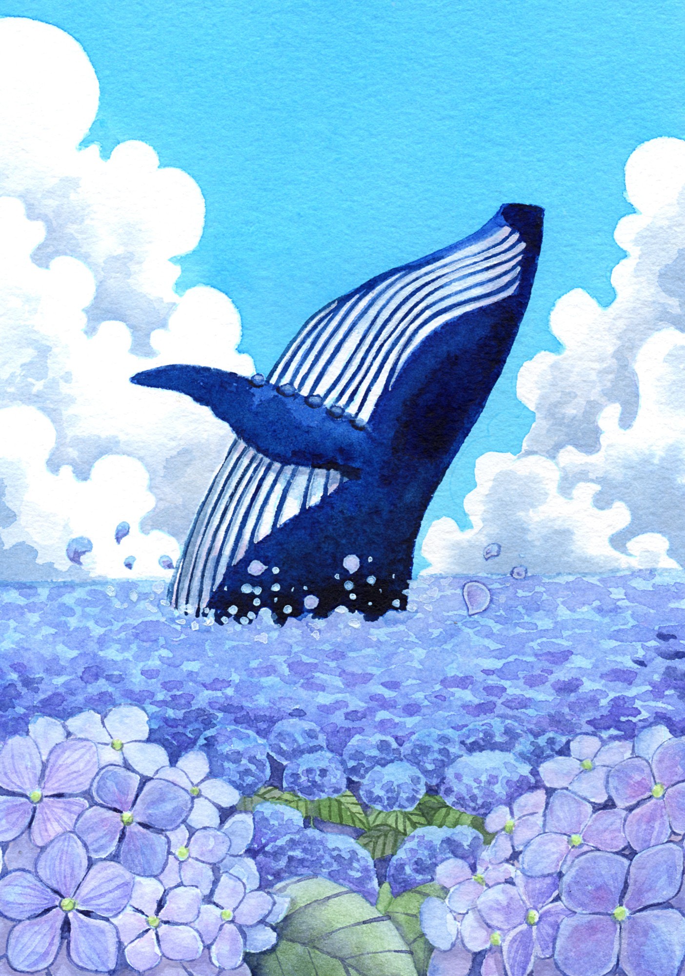 紫陽花と花鯨 - GENSEKI