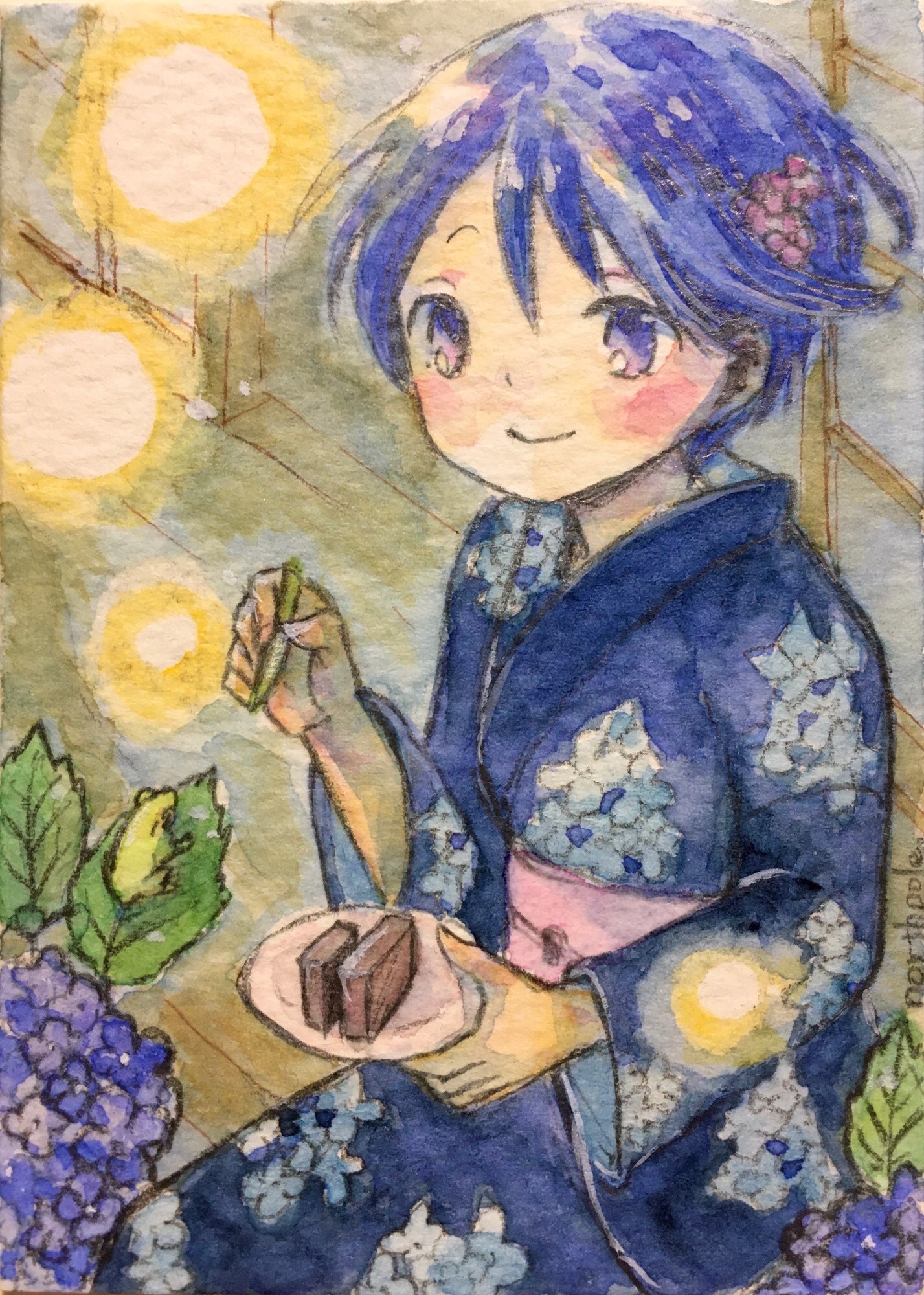 紫陽花と女の子 Northpole Genseki ゲンセキ