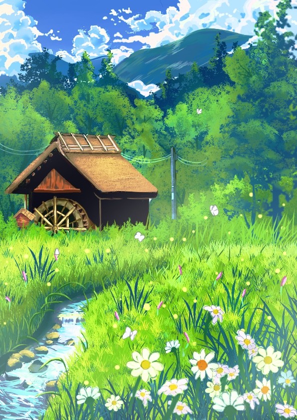 田舎の風景 デジタルアート 田舎の風景 デジタルアート 田舎の風景 - GENSEKI