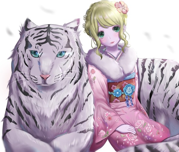 原画 虎 子虎 #175 龍虎 龍 虎