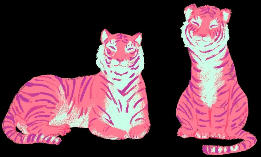 原画 虎 子虎 #175 虎 M60 #日本画 #岩絵具 #japanesepainting #dragon #artwork