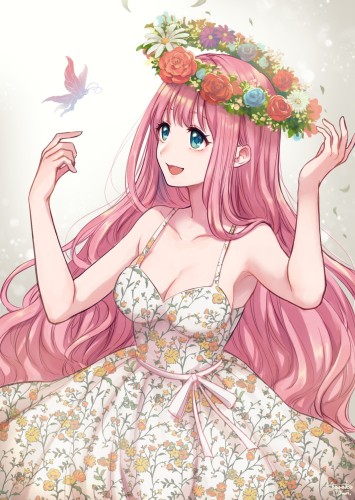 手描きイラスト✣創作水彩原画『桜花爛漫』 桜花爛漫 - GENSEKI