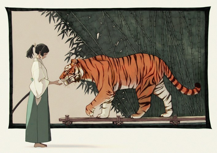 原画 虎 子虎 #175 File:Watonai tora-gari no zu 和藤内虎狩之圖 (Koxinga Hunting