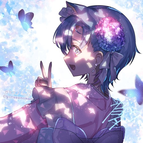 手描きイラスト✣創作水彩原画『桜花爛漫』 桜花爛漫 - GENSEKI