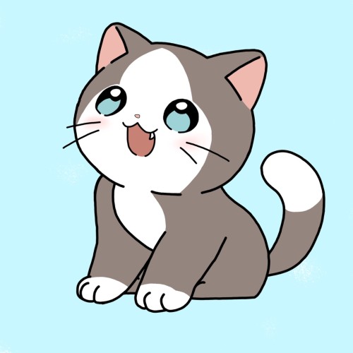 【osakana】 とびだし注意看板ネコちゃんイラスト - GENSEKI